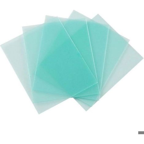 Verre casque soudure - lot 10, 138x126mm - Pièce rechange pour soudure industrielle Cuneary (1/5)