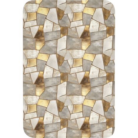TAPPETINO PER WC Mosaico - Marmo - Oro 60x90 cm