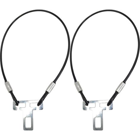 Lot de 2 verrous de porte de voiture antivol - En métal à haute résistance - Accessoire antivol portable multifonction pour caravane, camping-car (1/5)
