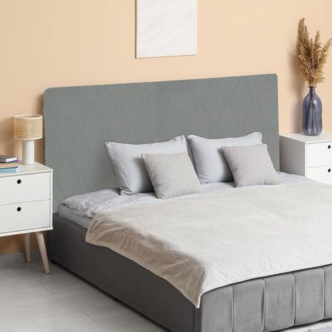 Housse De Tête De Lit 150cm Couverture Antipoussière Gris Foncé (1/5)