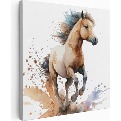 Tableau toile Enfants Carré - Cheval - 20x20 cm (1/2)