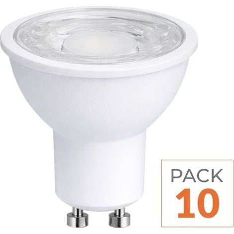 Pack de  10 - Ampoule LED GU10 4.5W - Blanc Neutre 4000K - 5500K - SILAMP