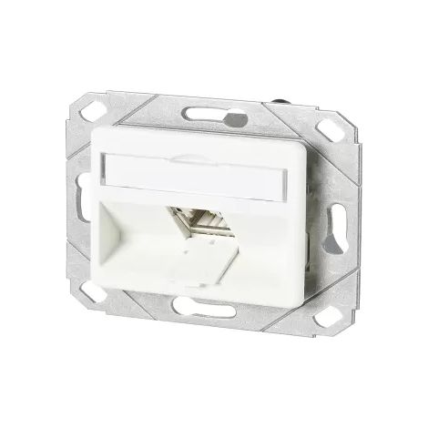 Metz Connect C6Amodul 1 Port 180°M UPk reinweiß 130B11D11102-E (1/2)