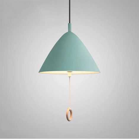 Suspension plafonnier parapluie bleu 27 cm pour chambre enfant, lampe aluminium moderne design créatif, éclairage décoratif salon, salle à manger et chambre (1/5)