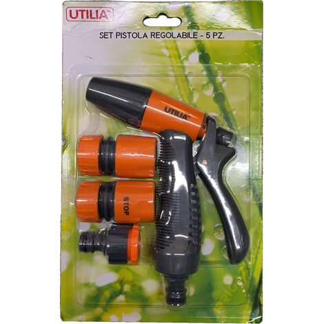 Set irrigazione con pistola regolabile 5 pz Utilia giardino terrazzo balcone