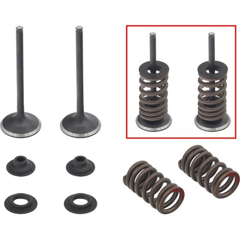 VÁLVULAS DE ESCAPE PSYCHIC (JUEGO DE VÁLVULAS CON RESORTES Y ARANDELAS) HONDA CRF 450R '07-'08 ACERO (MX-09501E) (30X4.98X84.3MM)