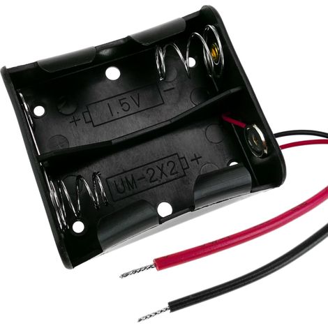 BeMatik - Battery compartment. Porte-pile plat pour 2 piles LR14 R14 1.5V C C (1/5)