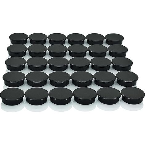 Imán de nevera, imanes para pizarra magnética, imán de nevera, imanes decorativos para nevera, imán para pizarra blanca, imán redondo pequeño, para pizarra magnética, calendario, nevera (Negro) (1/5)