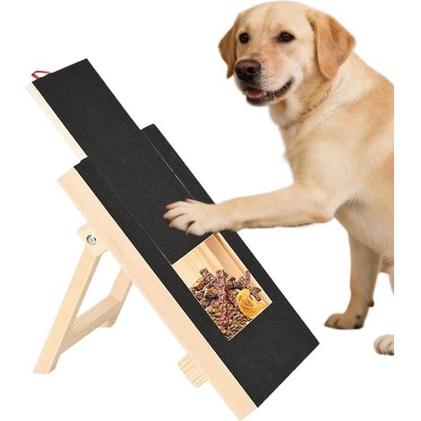 Planche à Gratter pour Griffes de Chien Planche Interactive en Bois avec Planche à gratter pour chien Maison Chiot Fenêtre Canapé Tapis Armoire Intérieur Divan Mobilier (1/5)