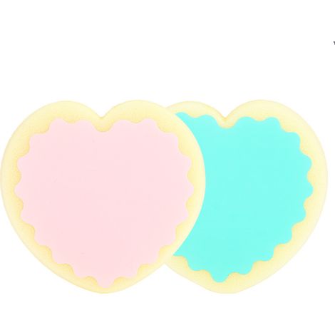 Cœur de polissage épilation femme, éponge à cire réutilisable pour soin de la peau, outil de dépilation forme cœur, pad abrasif doux. (1/5)