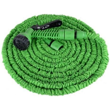Pair Tuyau d'Arrosage Extensible 15m, Tuyau Arrosage Extensible avec 7 Modes de Pulvérisation, D'Arrosage Flexible, Léger et Facile à Ranger Pour Irrigation, Jardin, Arrosage, Nettoyage