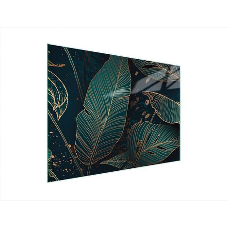 Planche à découper en verre 40x30 feuilles (1/5)