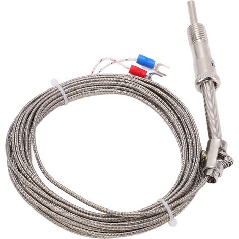 Sonde thermocouple blindée à ressort de compression de type K, pour usine, 5 mètres (1/5)