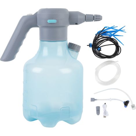 Vaporisateur électrique 3L rechargeable sur batterie, système d'arrosage automatique intelligent, brumisateur goutte à goutte programmable pour plantes en pot, bleu (1/5)
