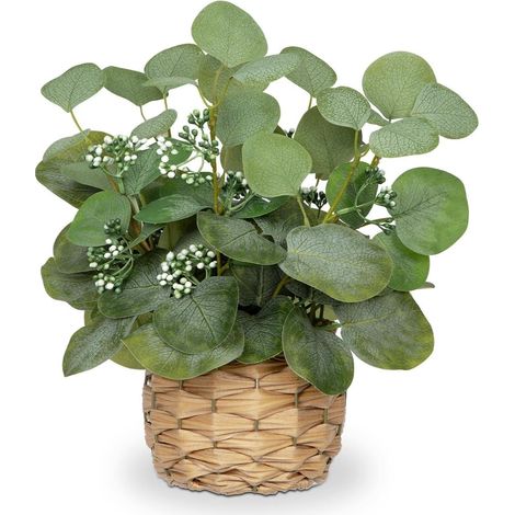 Kunstpflanze Eukalyptus Topf Dekopflanze Zimmerpflanze 32cm Grün L (1/5)