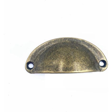 Sollbry Paquete de 10 tiradores de cajón de 81 mm, estilo vintage, para tocador, armario, muebles de cocina, decoración con tornillos (bronce) (10, bronce antiguo) (1/5)