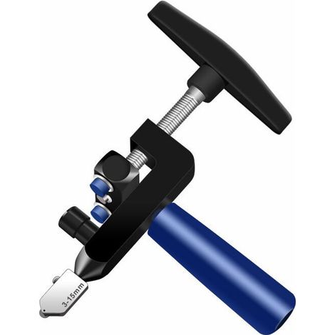 Kit d'outils de coupe de verre 2 en 1, outil de coupe de verre 3mm-15mm, outil de coupe de verre/miroir - noir, (1/5)