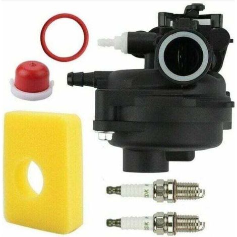 CarburateurKit Carburateur pour Briggs & Stratton 593261 595656 591979 591160, pour Moteur de Tondeuse à Gazon 300E 450E 500E 550EX 500 125cc 140cc, 08P502 8P502 02 00000 9P602 9P602 (1/4)