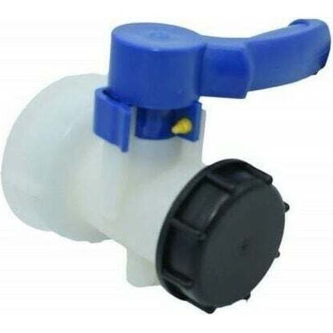Ventil für 1000-Liter-IBC-Tank 2" / 62 mm Integriertes Kunststoff-Absperrventil DN40 (62 mm)