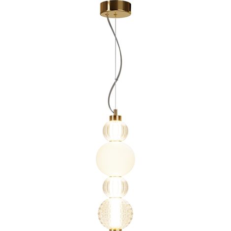 Lampada sospensione Maytoni Collar in vetro ottone LED (1/2)