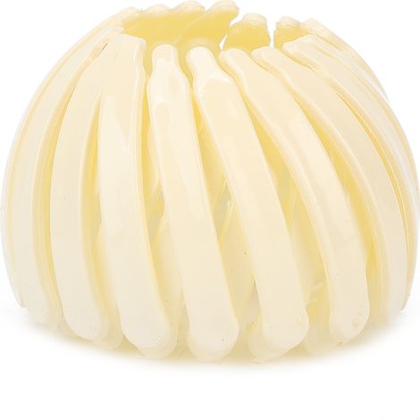 Nid d'oiseau pince à cheveux extensible chignon queue de cheval serre-tête accessoire beige (1/5)
