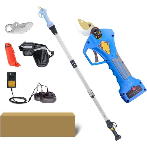 Sécateurs électriques Sécateur électrique sans balais, cisailles de jardin for arbres fruitiers, branches de bonsaï, batterie d'élagage sans fil Ciseaux électriques professionnels ( Size : Shears pole (1/5)