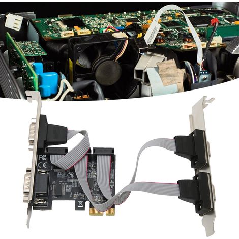Carte d'Extension PCI Express X1 vers 4 Ports Série RS232, Adaptateur Polyvalent (1/5)