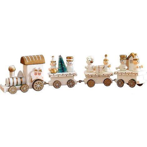Petit train en bois pour décoration de Noël (1/3)