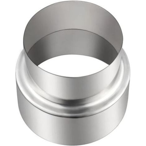 Reduzierstück für Ofenrohre, Edelstahl-Kaminrohrverbinder, ø 100 mm auf ø 80 mm (ø100 mm auf ø80 mm) (1/5)