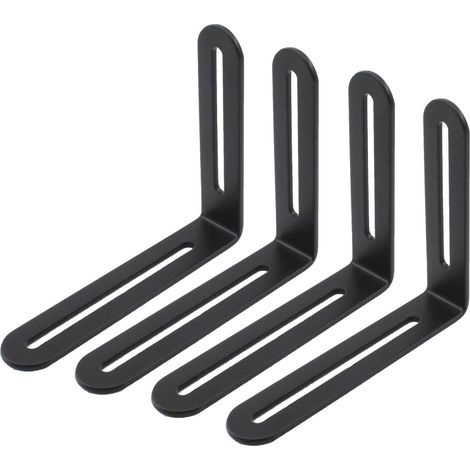 4-teiliger, verstellbarer L-förmiger Eckwinkel, L-förmiger Schlitz-Regalträger – 100 x 120 x 3 mm (1/5)