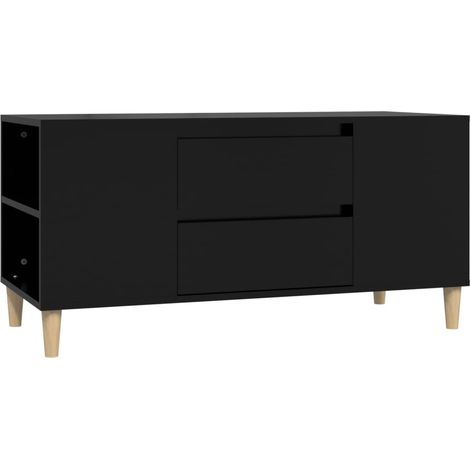 Mobile TV multimediale scaffale per televisione televisore buffet sala da pranzo soggiorno camera da letto 102 x 44,5 x 50 cm multistrato nero 020025623