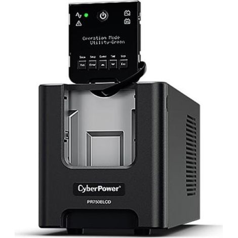CyberPower PR750ELCDRT1U UPS line-interactive tower 750VA/500W LCD 6 prese USB RS-232