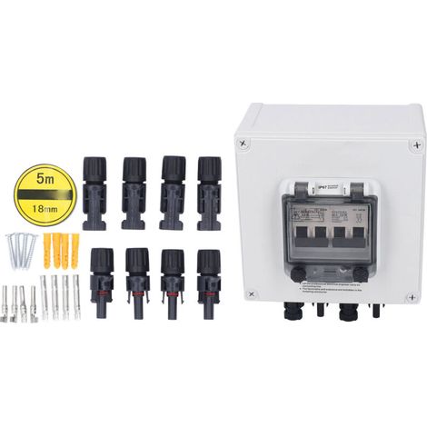 PV Combiner Box IP67 tanche Solaire Combiner Box avec 2 Pcs 2P 40A DC Disjoncteur (1/5)