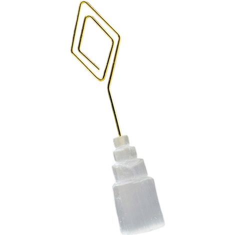 Il porta-clip in pietra naturale presenta un diamante