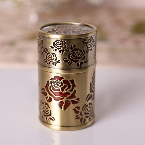 Boîte vintage rouge créative haut de gamme rose rétro luxueuse à double usage pour cotons-tiges et cure-dents (1/2)