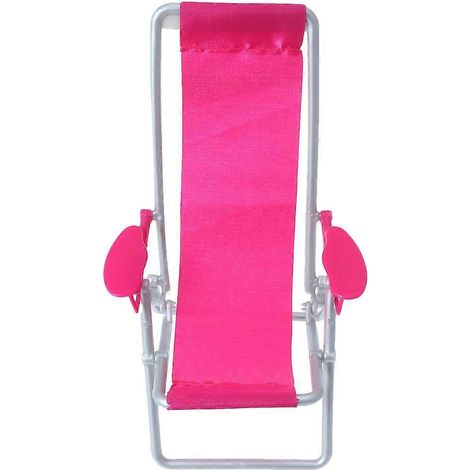 Mini chaise longue pliante en tissu Oxford, petite réplique, réglable, pour maison de poupée. Accessoires pour la maison miniature. (1/3)