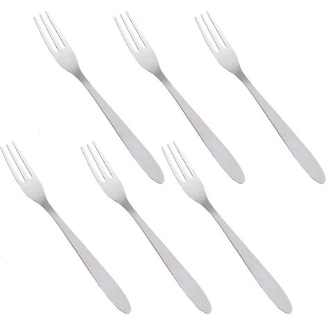 Dessertgabel – Edelstahl 304 – 13 cm – Für Gebäck, Obst und Grillgut – Küchen- und Tischservice – 6er-Set (1/5)