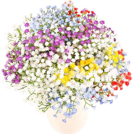 Lot de 10 fleurs artificielles de gypsophile pour la décoration intérieure-AquaForge (1/5)