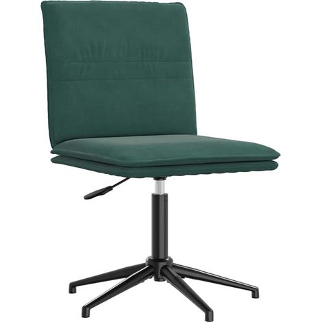 Silla de comedor de terciopelo verde oscuro vidaXL (1/5)