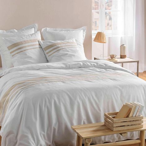 Douceur d'Intérieur Margaux juego de cama blanco elegante