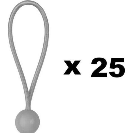 Lot de 25 tendeurs à boule 15 cm (1/3)