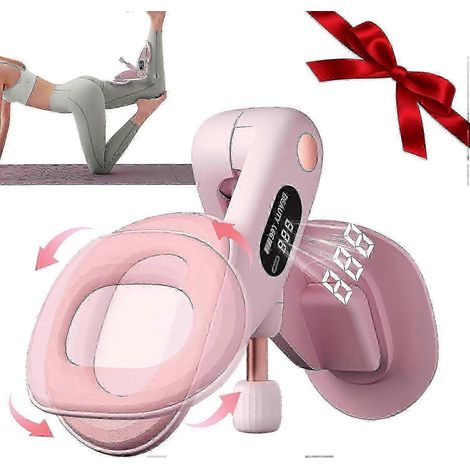 Appareil de musculation des cuisses Thigh Master pour femmes, appareil d'exercice pour l'intérieur des cuisses avec affichage LED, résistance réglable, entraîneur des hanches et du bassin, rose (1/5)