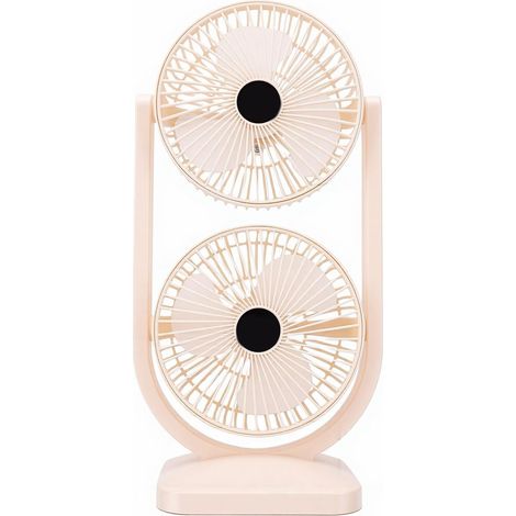 GLOGLOW Ventilateur Tour Double Tête 2 en 1, Rechargeable USB (1/5)