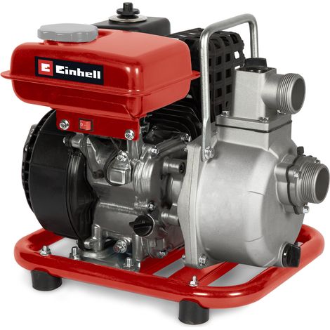 Einhell Pompe d’évacuation thermique GC-PW 16 (1.6 kW, moteur 4 temps, embout de remplissage, bouchon de purge, sécurité manque d’huile, avec 2 adaptateurs pour tuyaux + colliers, et crépine) (1/5)