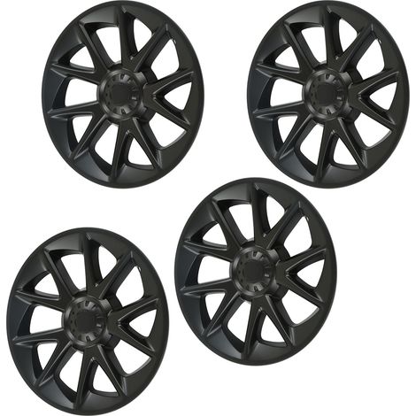 4 pièces 18 pouces enjoliveur de roue noir léger résistant aérodynamique étanche remplacement Tesla Model 3 2017-2022 (1/5)