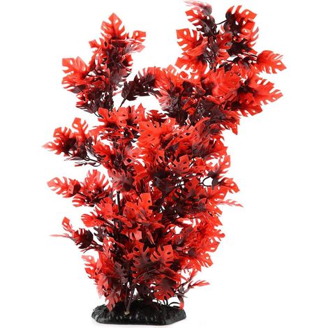Plantes Artificiel en Plastique pour Aquarium sous-Marin d'aquarium Dcoration Vivid de Gazon Artificiel(Rouge) (1/5)