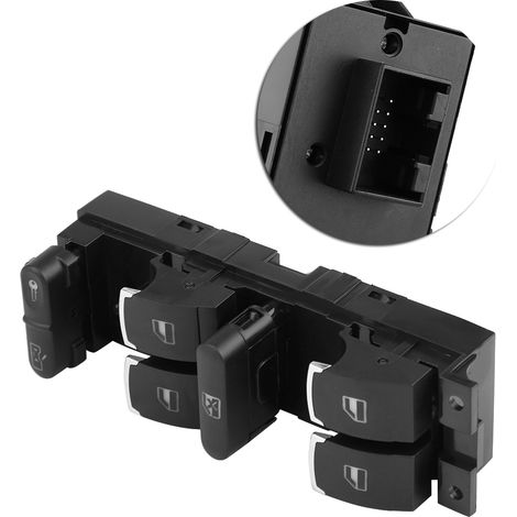 Interrupteur de lève-vitre électrique Volkswagen Bora, Passat B5, Jetta, Golf GTI, MK4, interrupteur principal de lève-vitre électrique 1J4959857 3BD959857 (1/5)