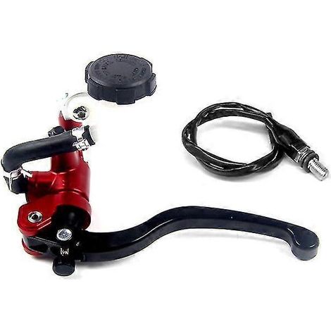Interface de tuyau de pompe de frein et d'embrayage universelle pour moto, radiale, 17,5 mm, maître-cylindre 22 mm pour Vespa, Hyosung, Sherco, Honda - Rouge gauche (1/5)