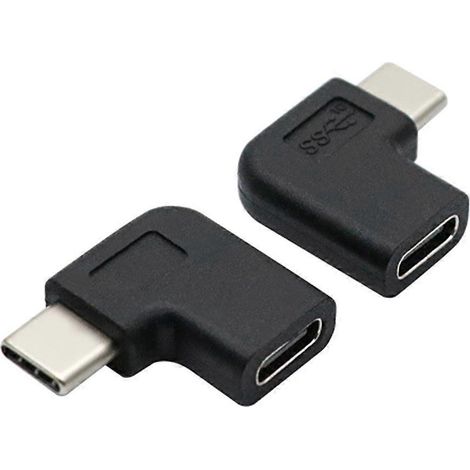 Adaptateur USB 3.1 Type C mâle vers femelle, angle droit à 90° (1/5)