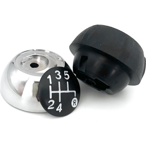 Pommeau de vitesse manuel 5 vitesses ABS noir argent pour Fiat 500 2012-2018